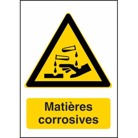 Signalisation Danger Matières Corrosives - W023F