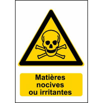 Panneau Danger Matières Nocives ou irritantes - W0