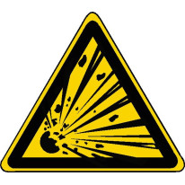 Panneau danger matière explosives ISO 7010 - W002