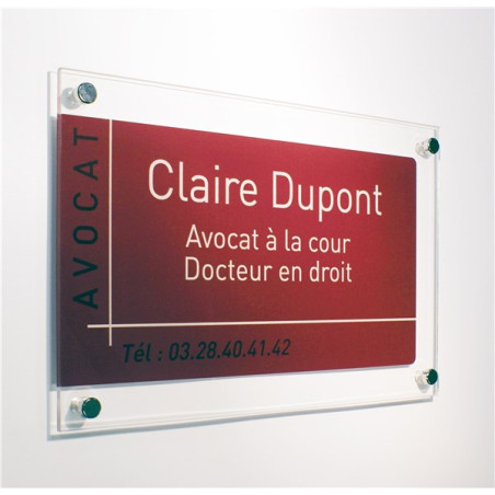 Plaque en plexiglas pour professions libérales - t