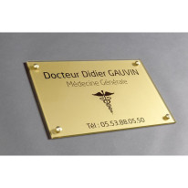 Plaque en plexiglas pour professions libérales - f