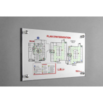 Plan d´intervention sur plexiglas - Format A3