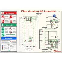 Plan d´évacuation plastifié