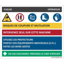 Fiche sécurité plieuse - H 200 x L 240 mm - PVC 2