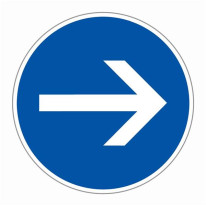 Panneau ´Direction obligatoire´ - R21