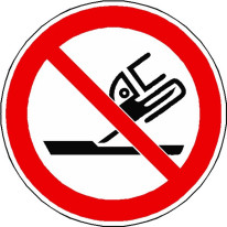 Panneau interdiction d´utiliser pour la rectificat