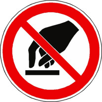 Panneau interdiction de toucher ISO 7010 - P010