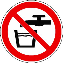 Panneau eau non potable ISO 7010 - P005