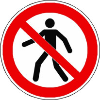 Panneau Interdit aux pietons ISO 7010 - P004