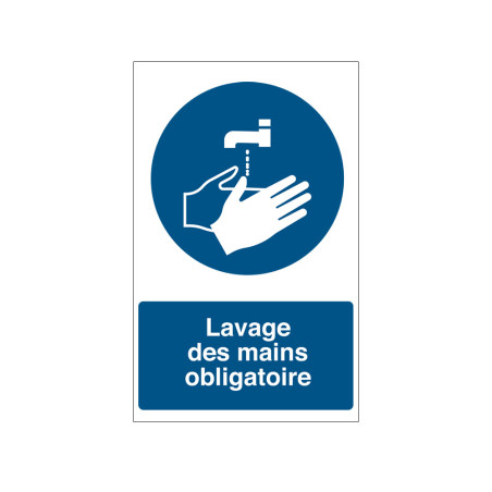 Signalétique M011 - Lavage des mains obligatoire -