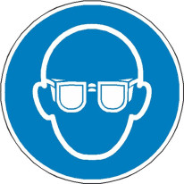 Panneau lunette de protection obligatoire ISO 7010