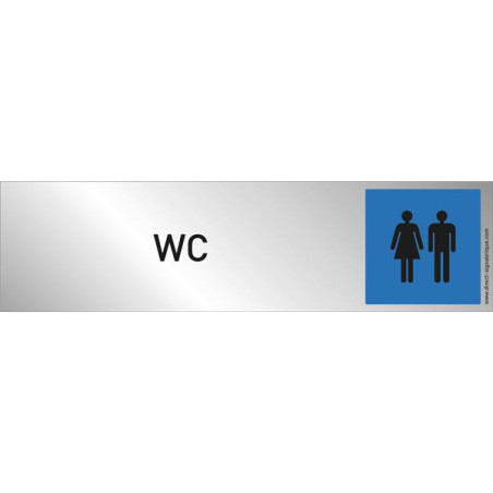 Plaque plexi couleur ´WC´