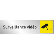 Plaque plexi couleur ´Surveillance caméra´