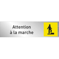 Plaque plexi couleur ´Attention à la marche´