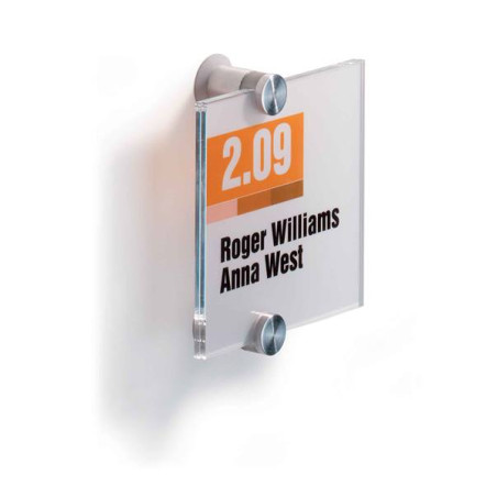 Plaque personnalisable avec entretoises - Direct Signalétique