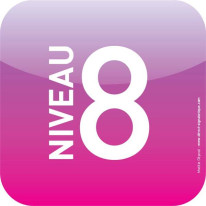 Plaque d´étage - Niveau 8 - Icone® Rose bonbon 120