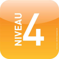 Plaque d´étage - Niveau 4 - Icone® Orange mandarin