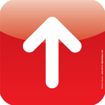 Plaque de porte Icone® - Flèche en haut