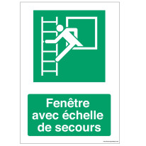 Signalisation Fenêtre avec échelle de secours - E0