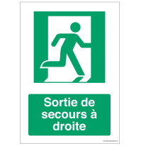 Signalisation Sortie de secours à droite - E002F