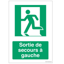 Signalisation Sortie de secours à gauche - E001F