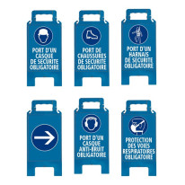 Chevalet de signalisation bleu - Direct Signalétique