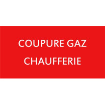 Etiquette Coupure gaz chaufferie - CH2