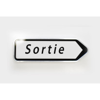 Panneau Flèche Sortie - H 250 x L 800 mm