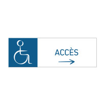 Panneau Accès fauteuil roulant à droite