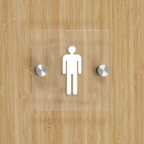 Plaque de porte H 100 x L 100 - Gamme Clear picto 