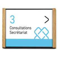 Plaque de porte bois à personnaliser - Direct Signalétique