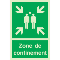 Panneau photoluminescent avec symbole + mention Zo