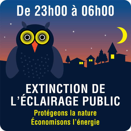 Panneau Extinction de l´éclairage public la nuit