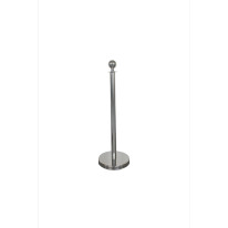 Poteau en acier sur socle portable Argent