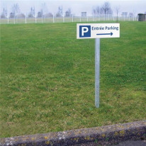 Panneau directionnel entrée de parking à droite - Direct Signalétique
