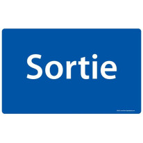 Panneau Sortie - Fond bleu - H 250 x L 400 mm