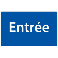 Panneau Entrée - Fond bleu - H 250 x L 400 mm