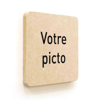 Plaque de porte carrée avec pictogramme personnali