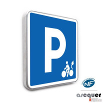 Panneau parking réservé aux vélos électriques