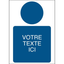 Panneaux de sécurité personnalisés avec texte et p