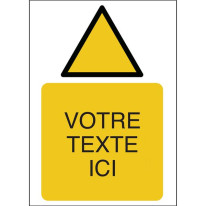 Panneaux de sécurité personnalisés avec texte et p