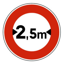 Panneau acier limitation de largeur- Direct signalétique