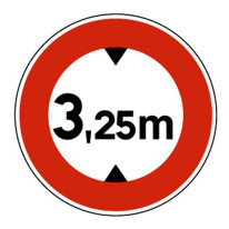 Panneau Seul Temporaire Limitation de Hauteur - BK