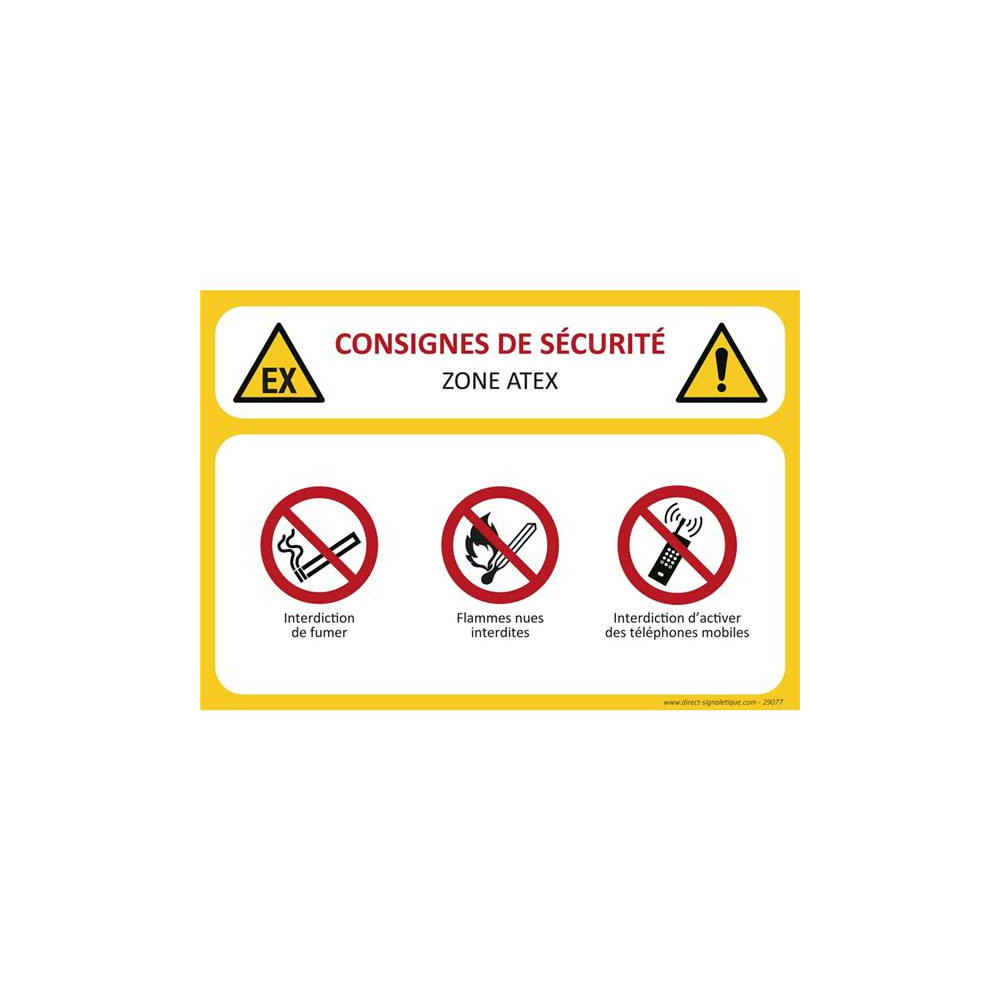 Consigne De S curit Zone ATEX Direct Signal tique Consigne De S curit Zone ATEX Direct Signal tique