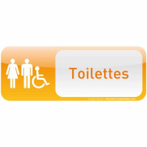Plaque de porte Toilettes Homme Femme Handicapé Te