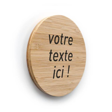 Plaque de porte texte personnalisé ø 83 mm - Gamme