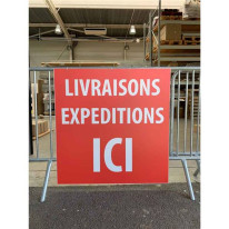 Panneau "Livraisons Expéditions ICI" Akylux - Dim 