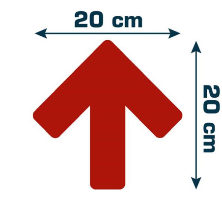Flèche découpée marquage au sol - 200 x 200 mm Jau