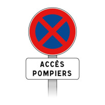 Kit Panneaux Stationnement interdit accès pompiers