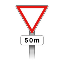 Kit Panneau signalisation avancée Cédez le passage